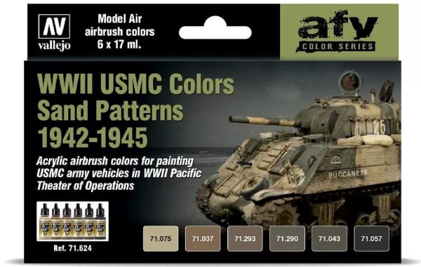 WWII USMC Colors Sand Patterns 1942-1945 (6)