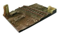 Scenics Diorama Bases: 31x21cm Country road cross w. railway