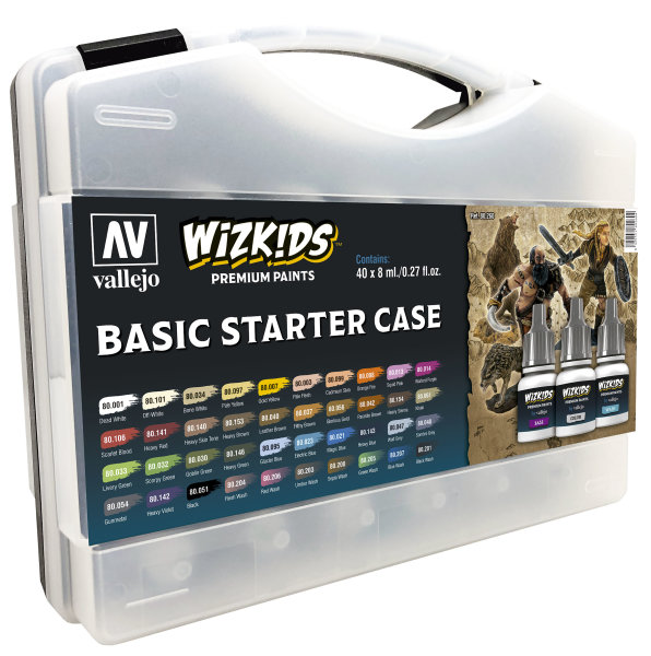 Wizkids Premium Paints Basic Starter Case (40 x 8ml ) + Pinsel