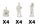 Hornisse (8.8cm) / Hummel (15cm) TankHunter Platoon (x4 Plastic)